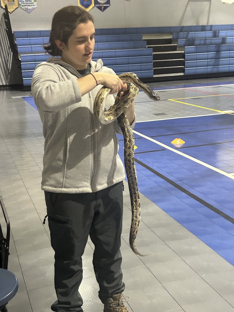 Emily Hutto from Jefferson County Greenway with snake