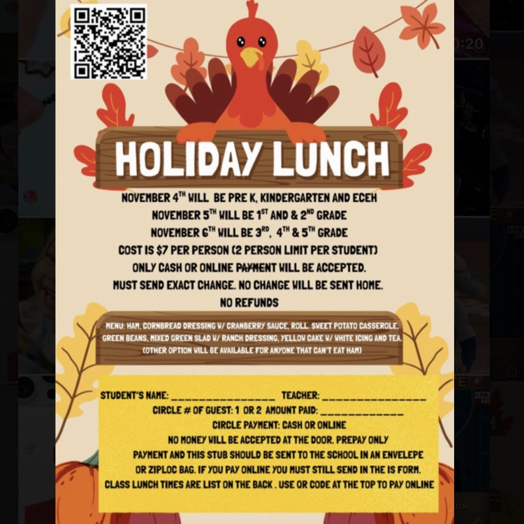 A flyer about our Holiday Lunch.