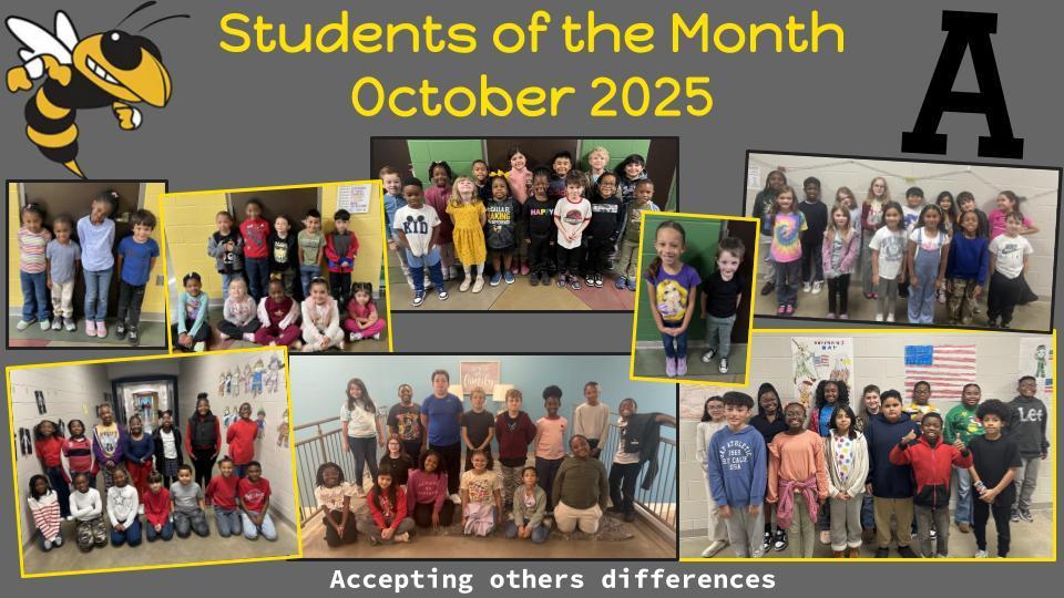 October Students of the Month Photos