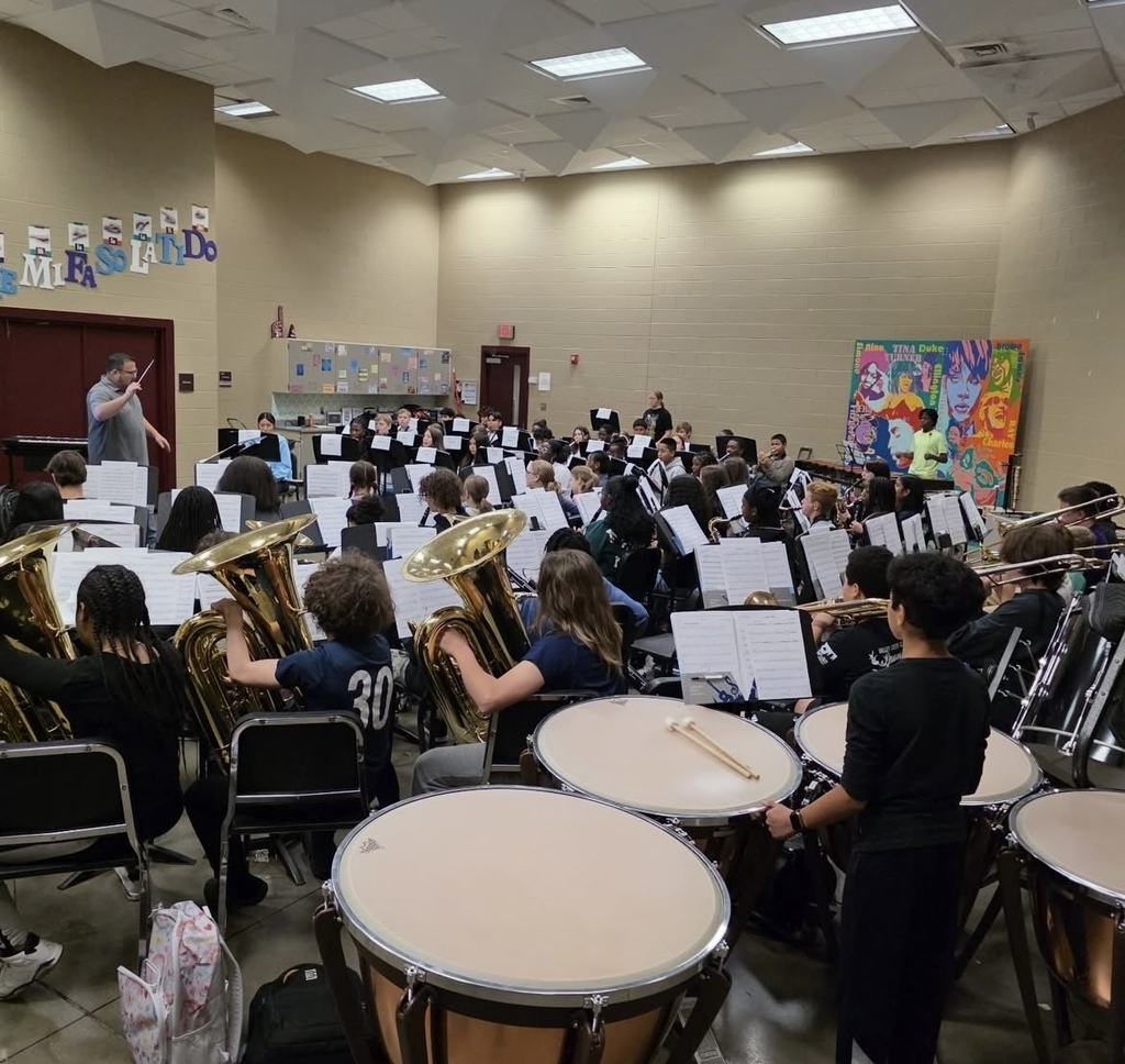 JEFCOED All County Band members rehearse in a band room.