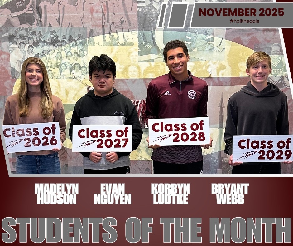 GHS Students of the Month for November