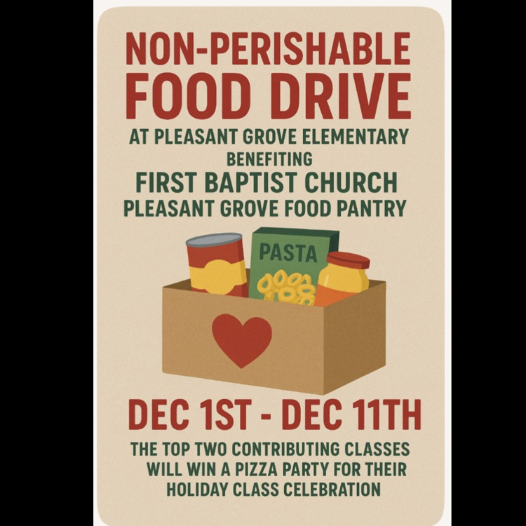 A flyer about the food drive from Dec. 1-11.