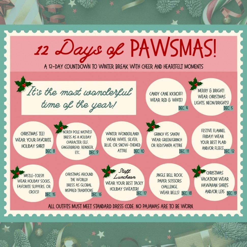 12 Days of PAWSmas Flyer