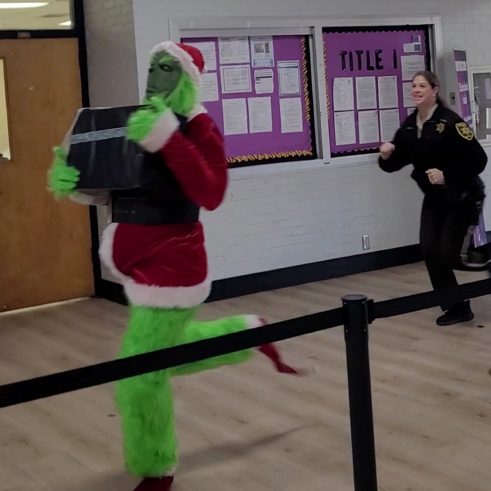 Deputy Allgood chases down the Grinch