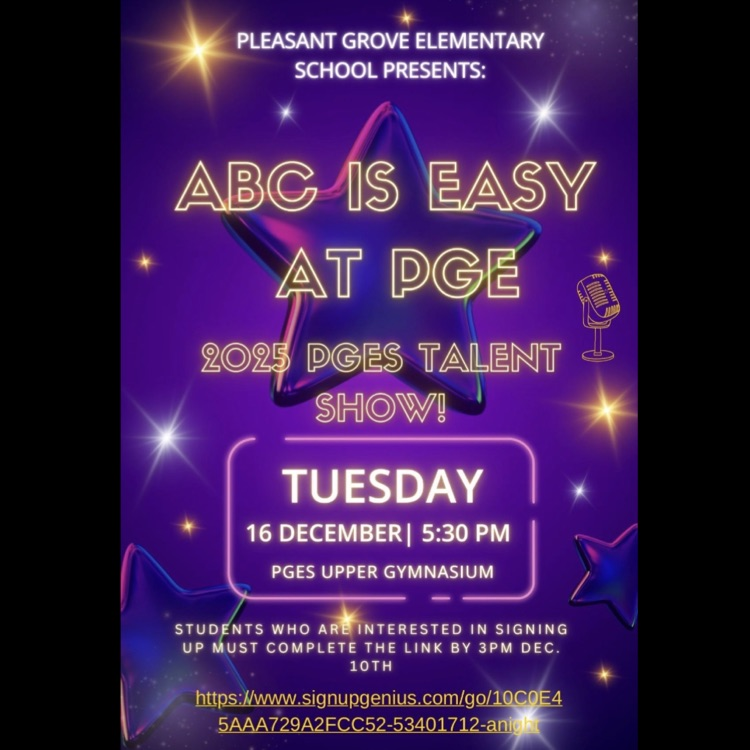 A flyer telling the Talent Show is December 16th at 5:30 in the upper gym.