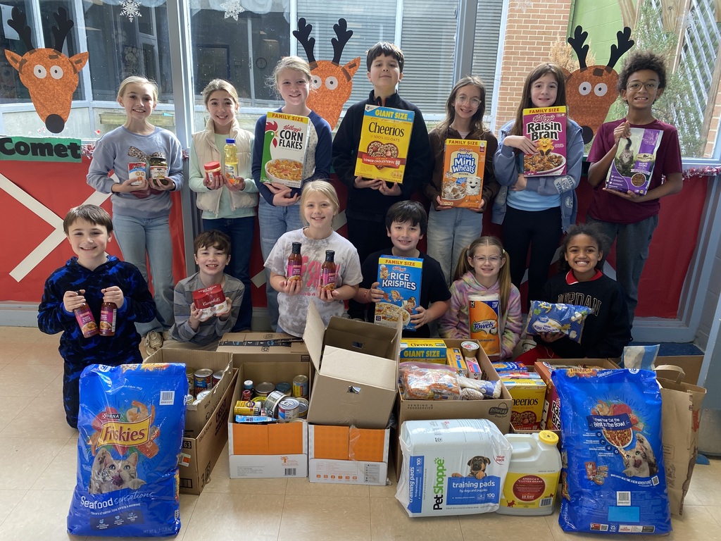 ambassadors delivering collected food and pet supplies