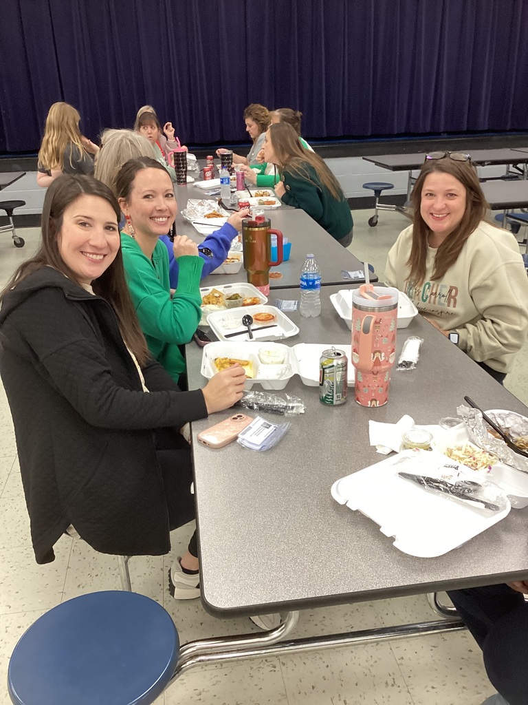 Teachers enjoying a BBQ lunch