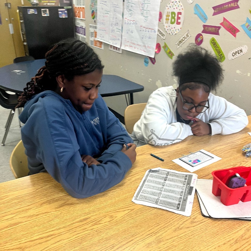 Students playing the game 