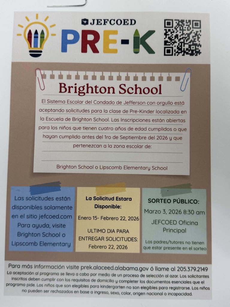 flyer for registration in spanish