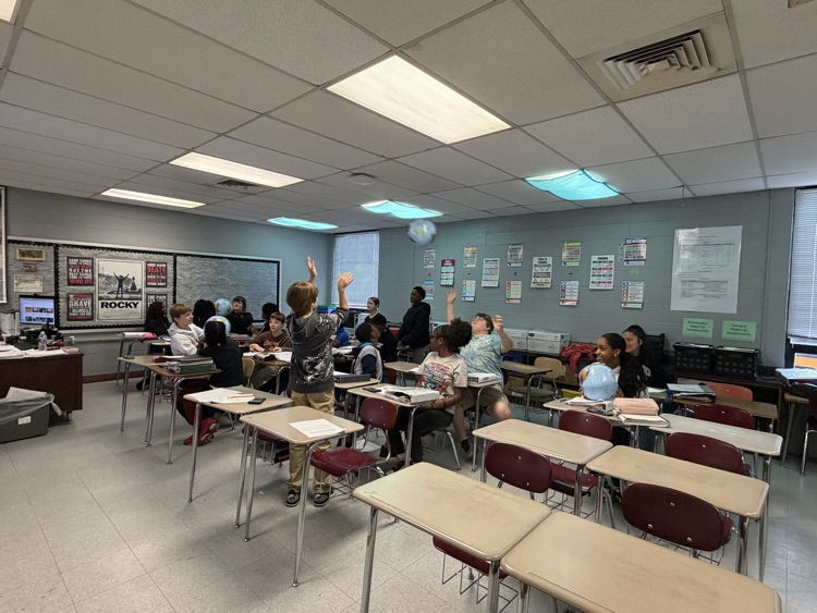 students in math class