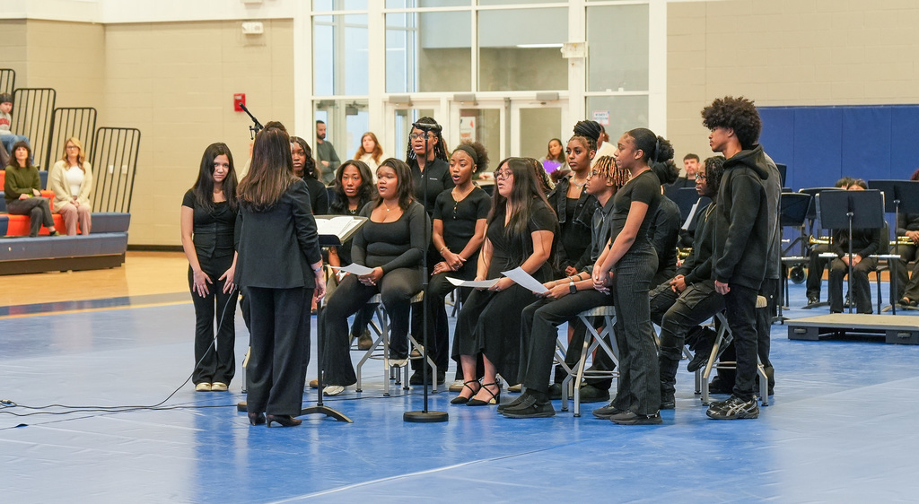 Choir students perform during Fultondale High School's Black History Month Program.