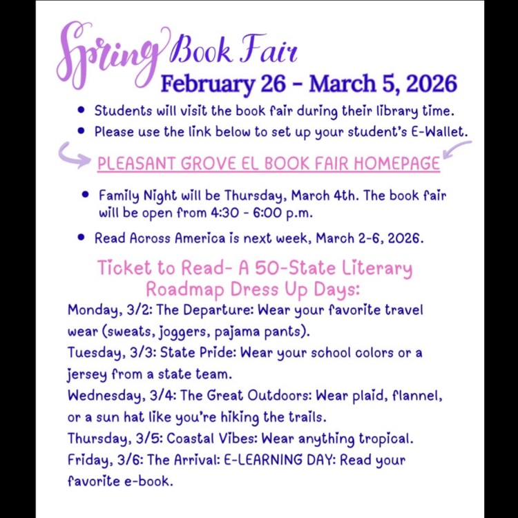 A flyer for the PGES Book Fair.