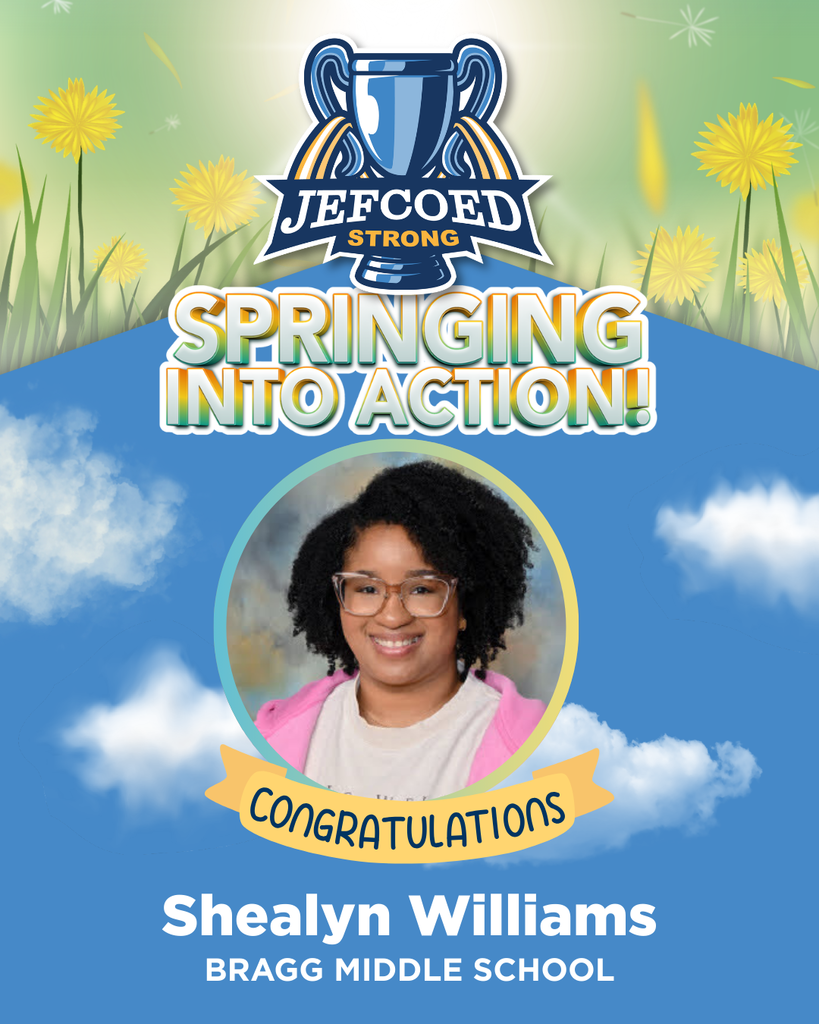 A headshot of the teacher wearing glasses and a pink jacket in a template congratulating her for winning the award