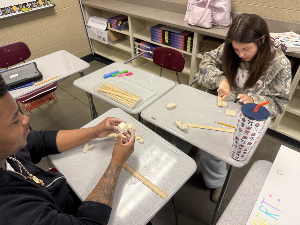 Coach Hall's Class making land formations using clay pic 6
