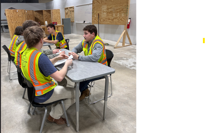 Student at Academy of Craft participating in a mock interview in preparation for Industry Day next week and April interviews