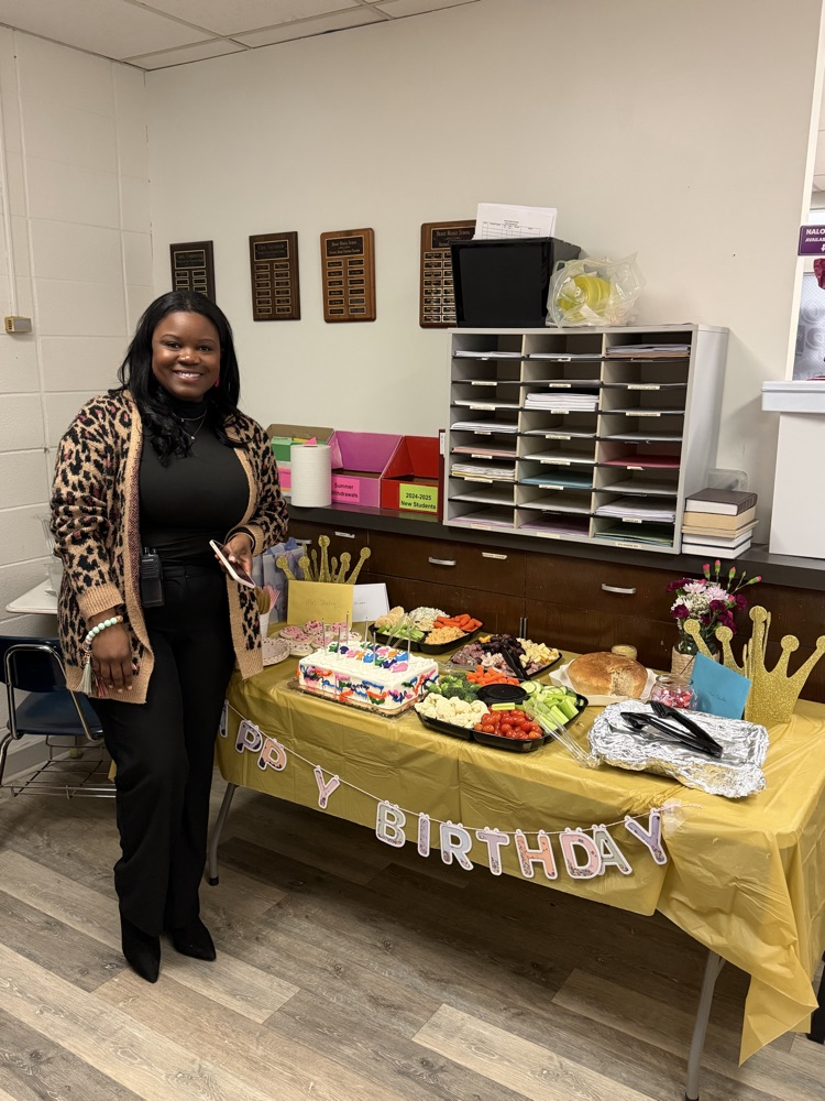 picture of our AP having a birthday party