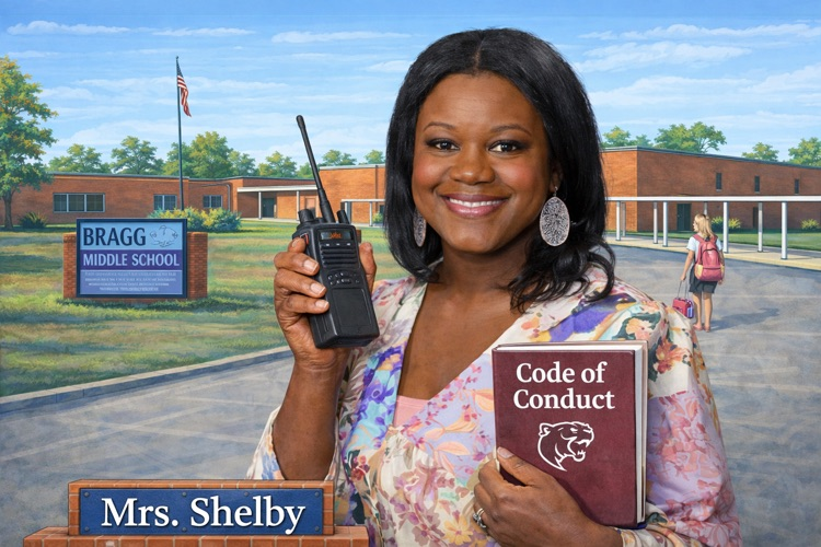 AP with walker talkie and code of conduct book