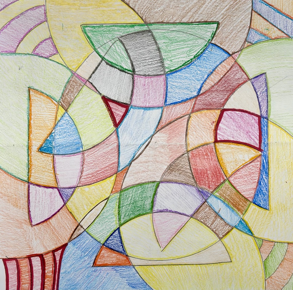 colorful overlapping geometric shapes