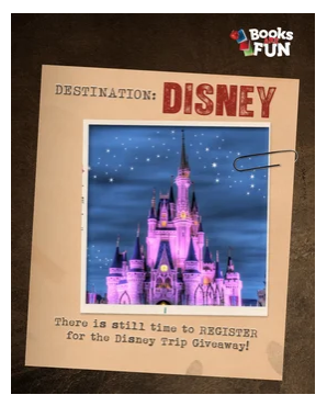Books are Fun Disney promo picture - register for a chance to win a trip to Disney World.
