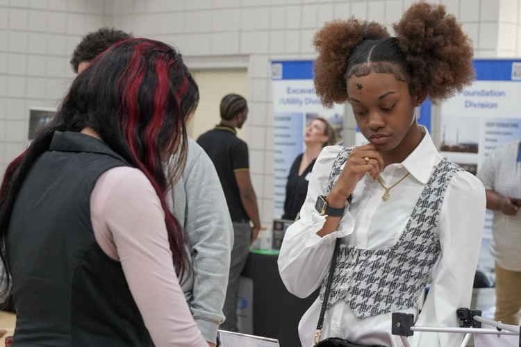 Jefcoed did speak to a representative of a business during the JEFCOED Industry Connection Day at the Gardendale Civic Center.