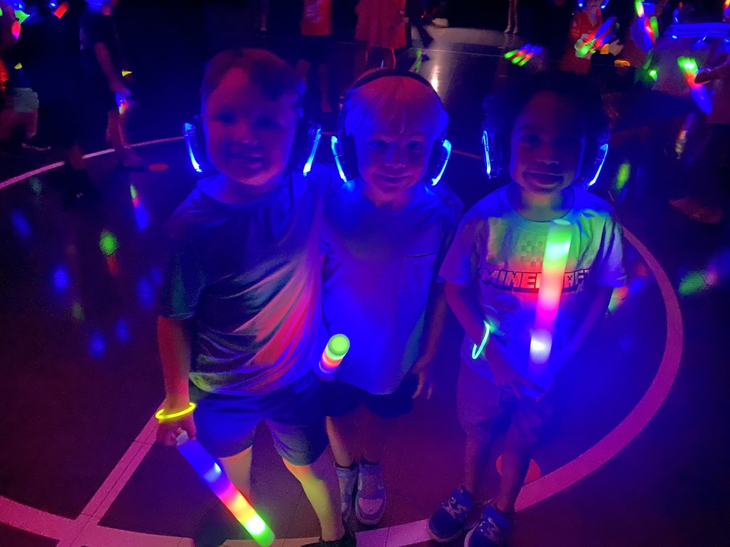 students at a silent disco