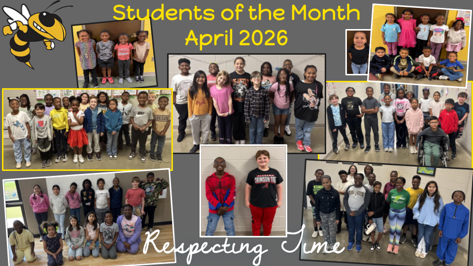 Snapshots of students who were named student of the month for April