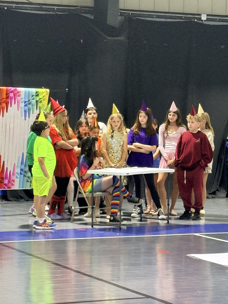 students performing spring play