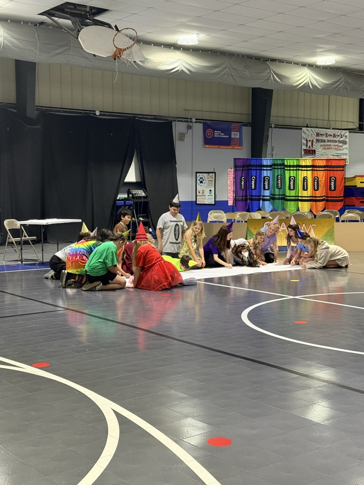 students performing in the spring play