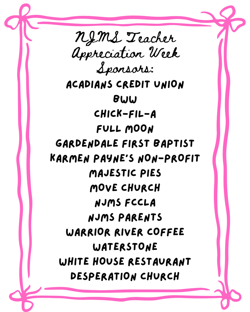 teacher appreciate week sponsors