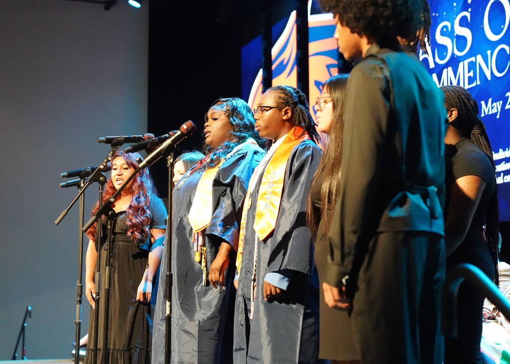 The school choir performs during the 2026 Fultondale High School Graduation.