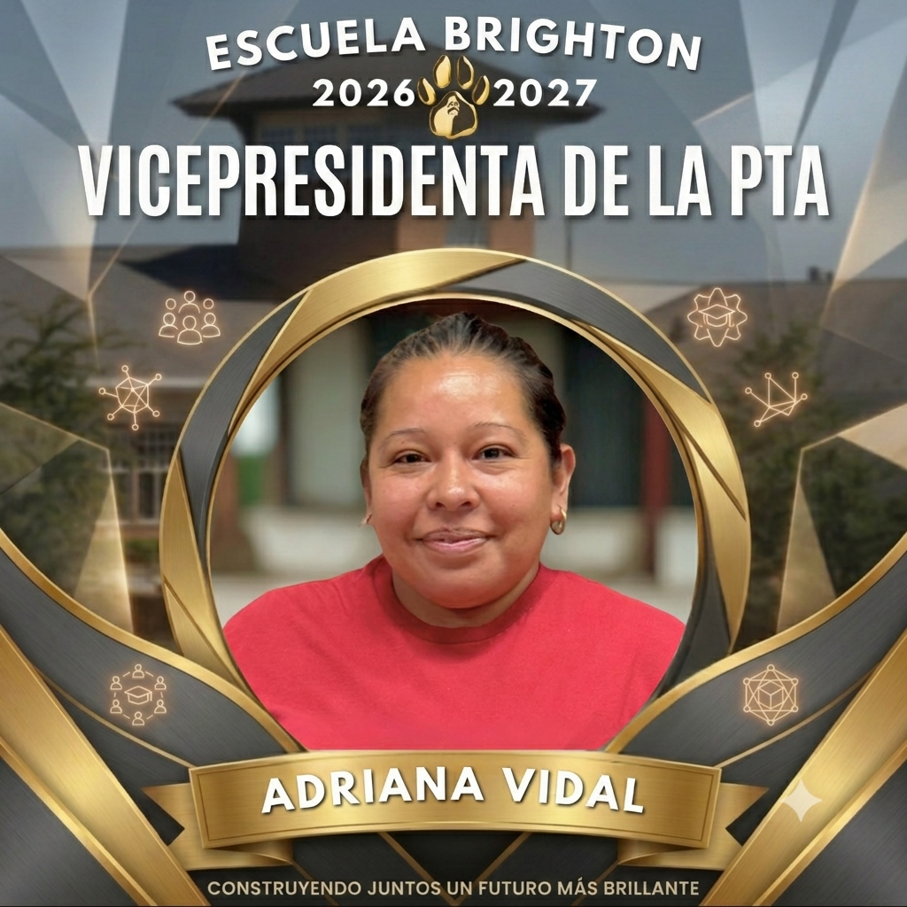 Brighton School PTA Vice President Adriana Vidal in spanish