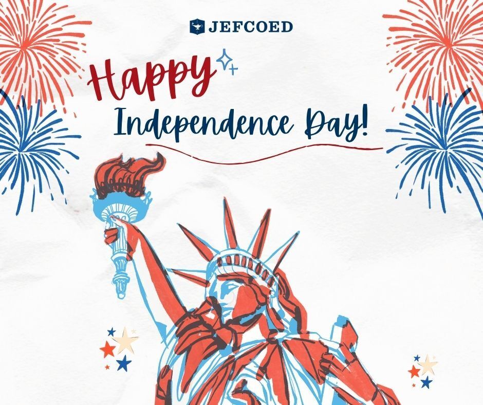 Graphic wishes students, families, and employees of Jefferson County Schools a happy Independence Day.