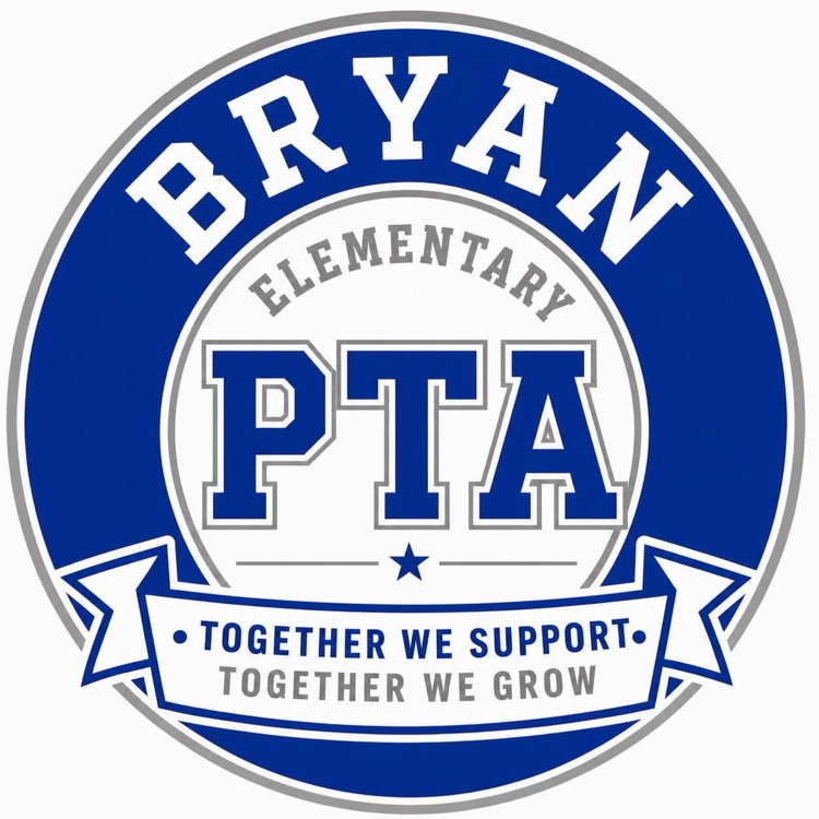Bryan PTA crest. Together we support. Together we grow