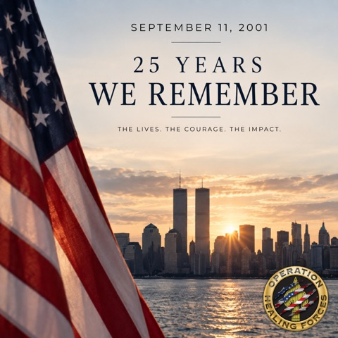 picture of an american flag and the twin towers