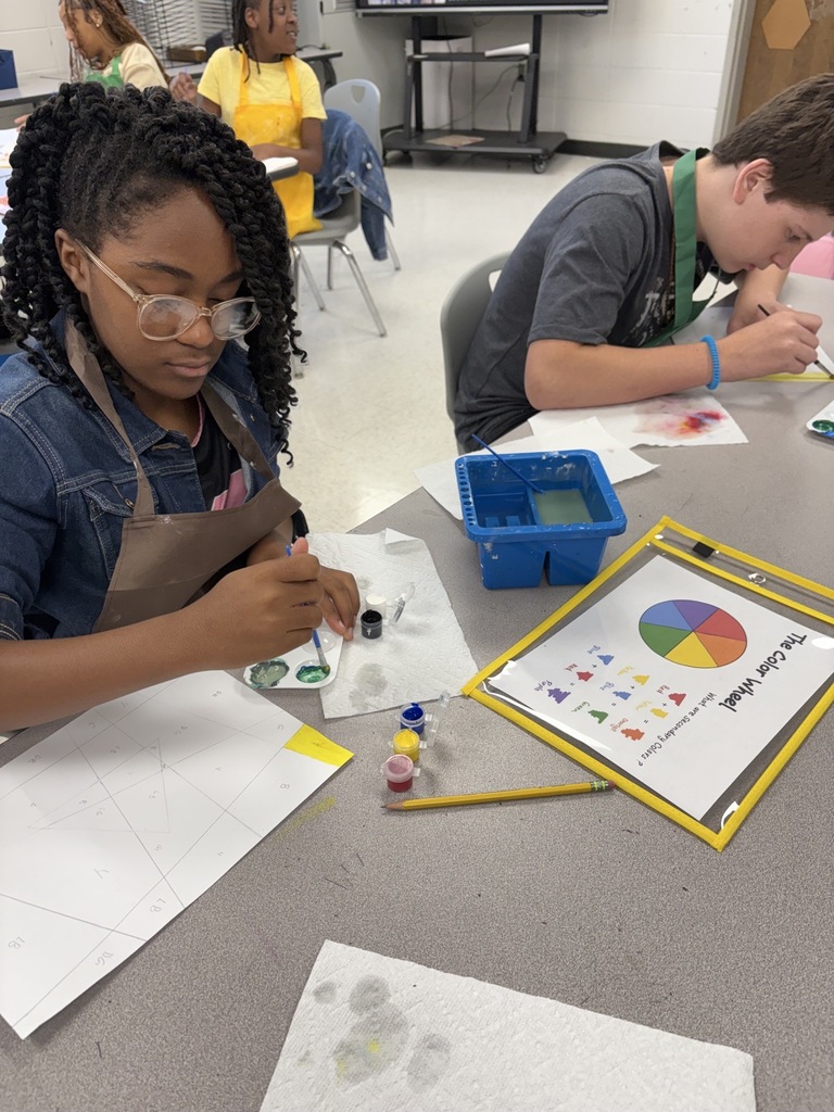 art students painting