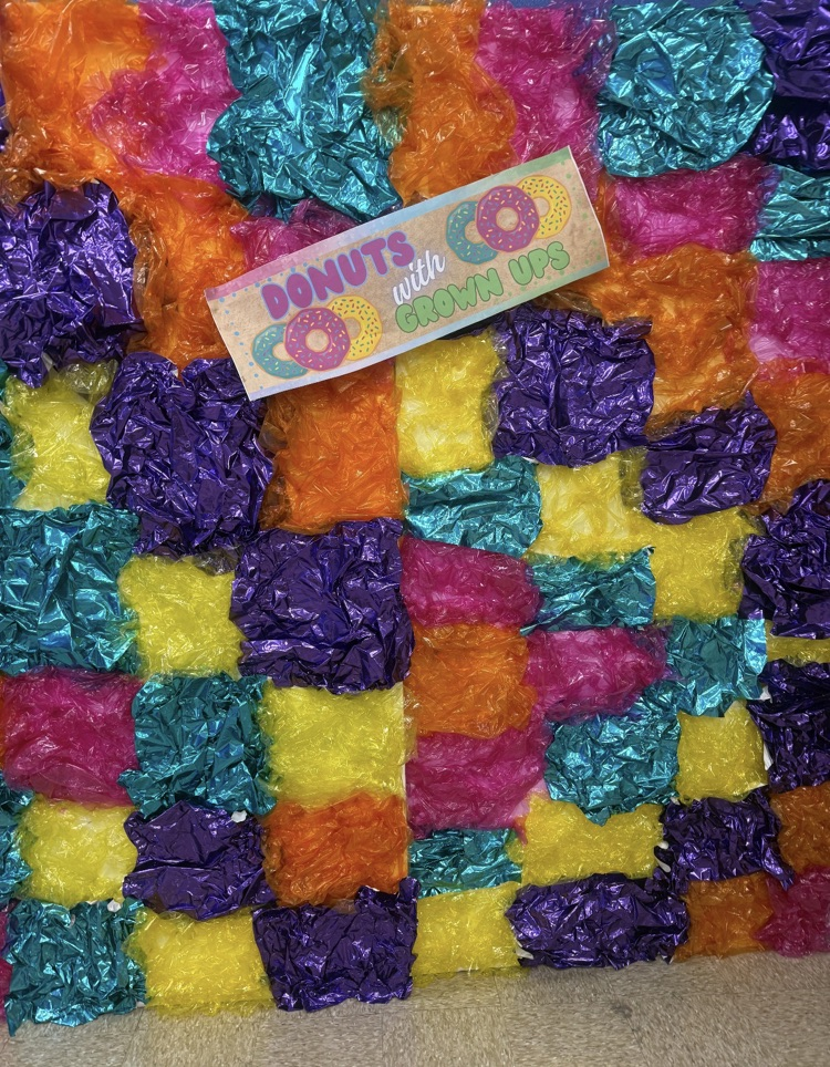 Doughnuts with grownups colorful backdrop