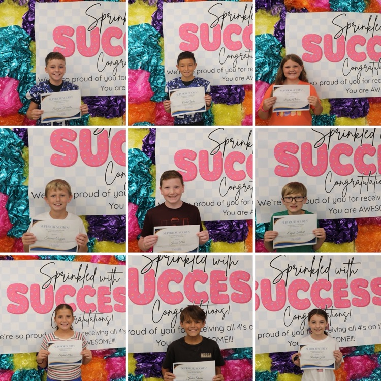 pictures of 9 students holding a certificate