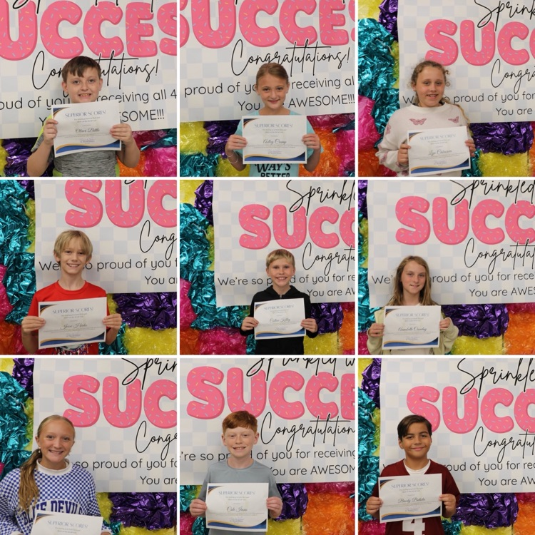 pictures of 9 students holding a certificate