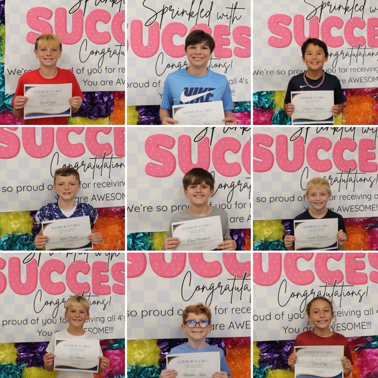 pictures of 9 students holding a certificate
