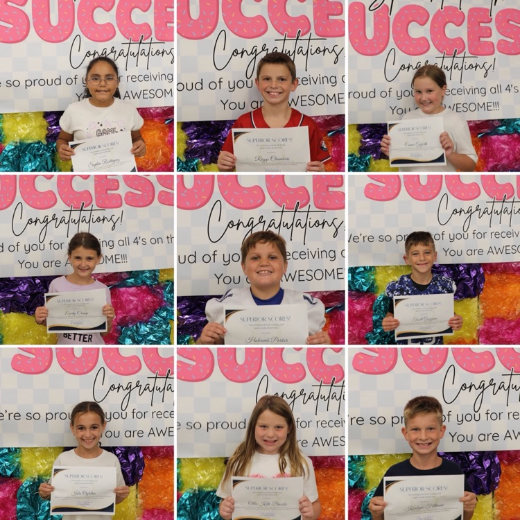 pictures of 9 students holding a certificate