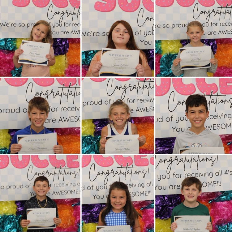 pictures of 9 students holding a certificate