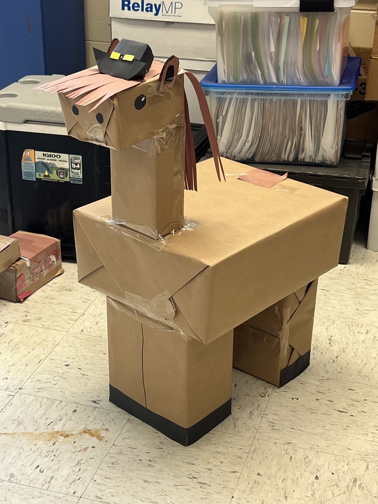 horse made of boxes