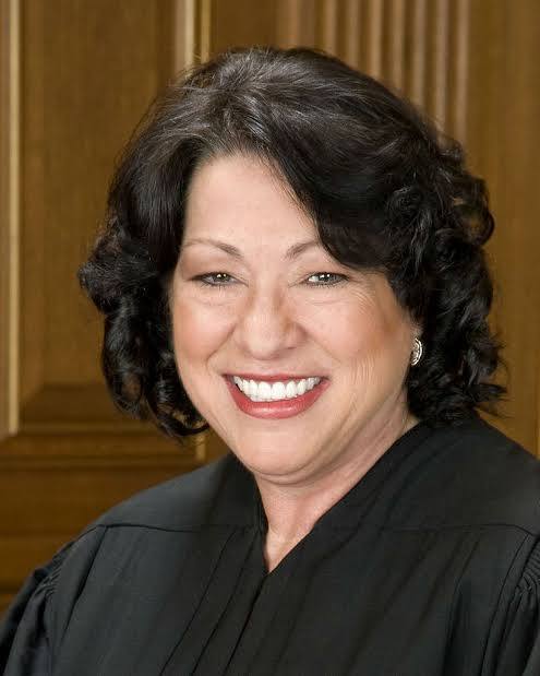 Portrait of Sonia Sotomayor, Associate Justice of the United States Supreme Court and first Hispanic person to serve on the nation's highest court.