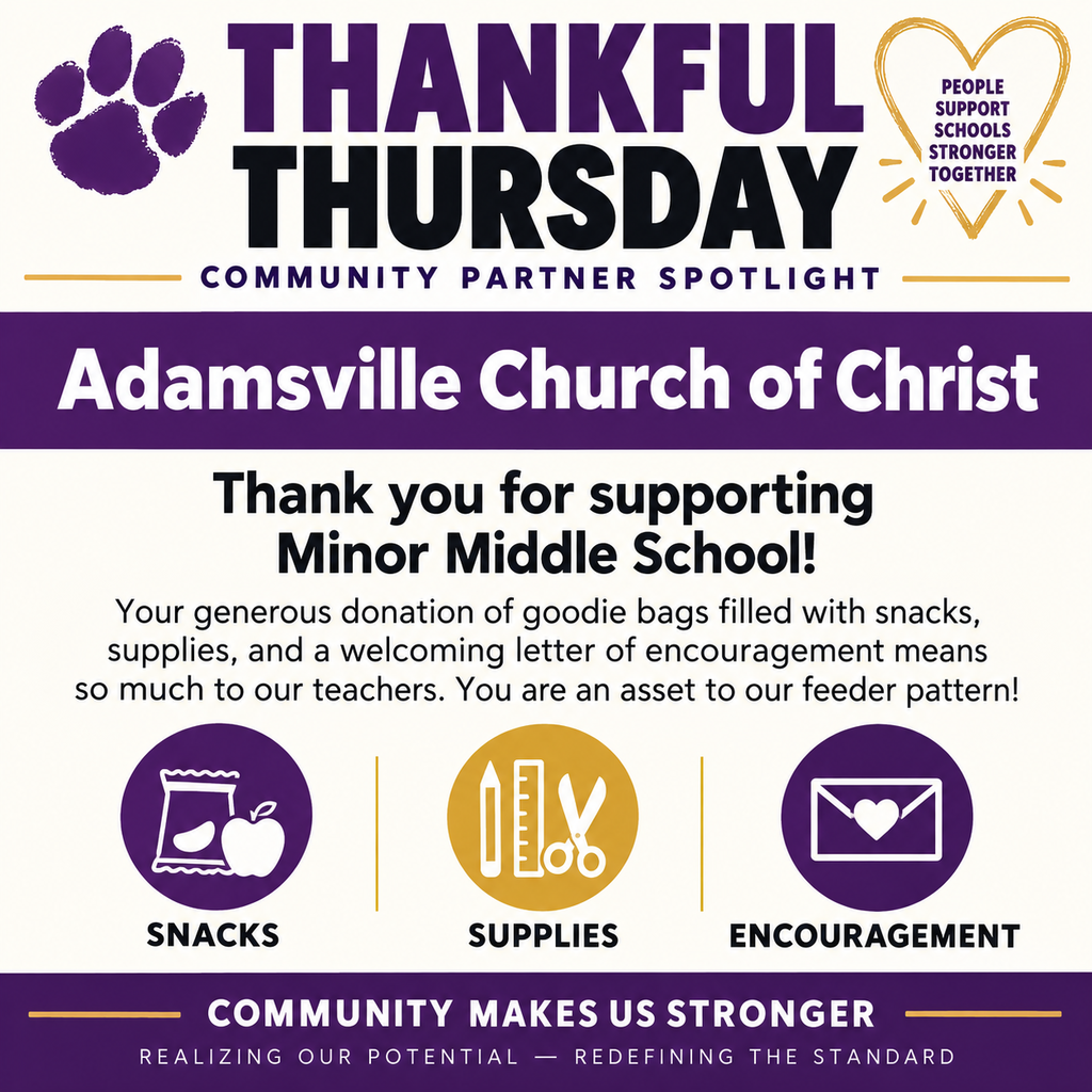 Thank you Adamsville Church of Christ for supporting MMS.