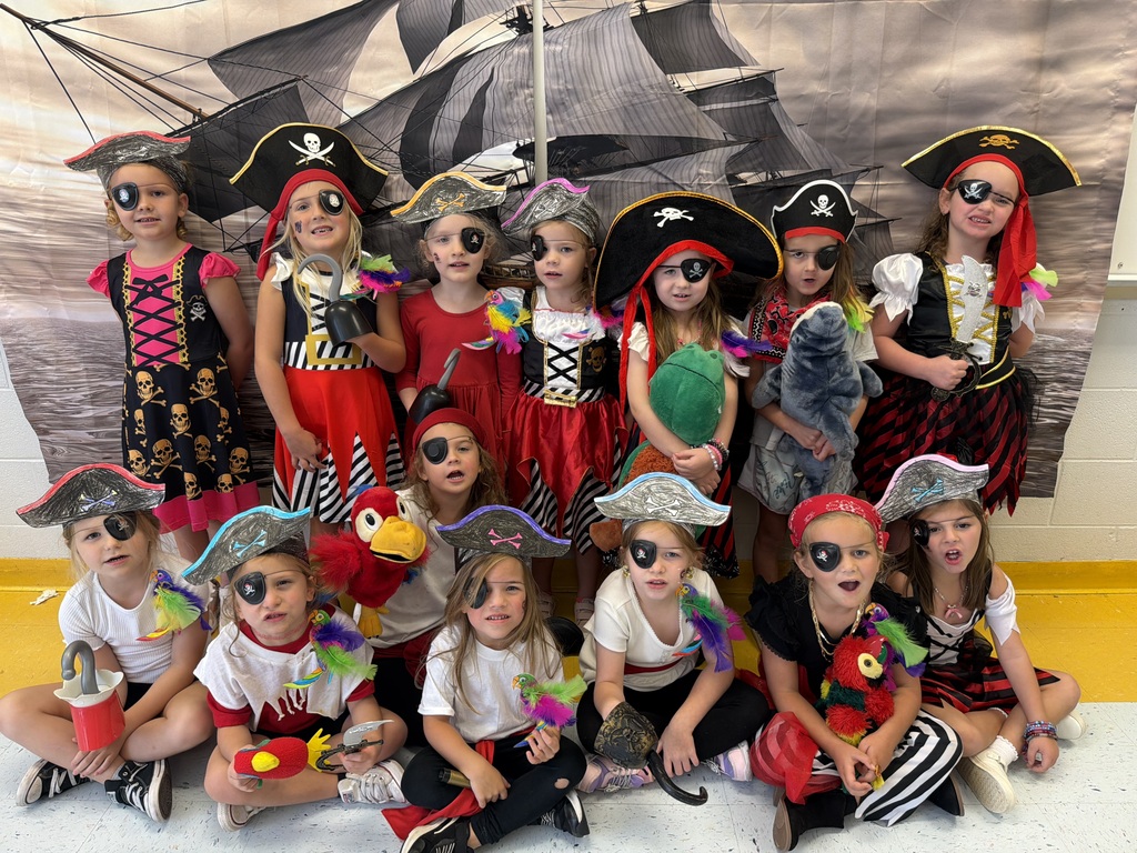 Students Dressed up like pirates for Pirate Day