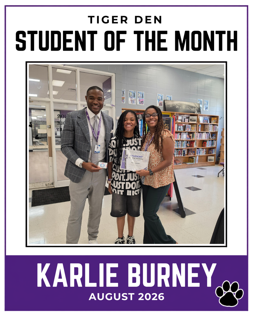 Congratulations to Karlie Burney for earning August, student of the month.