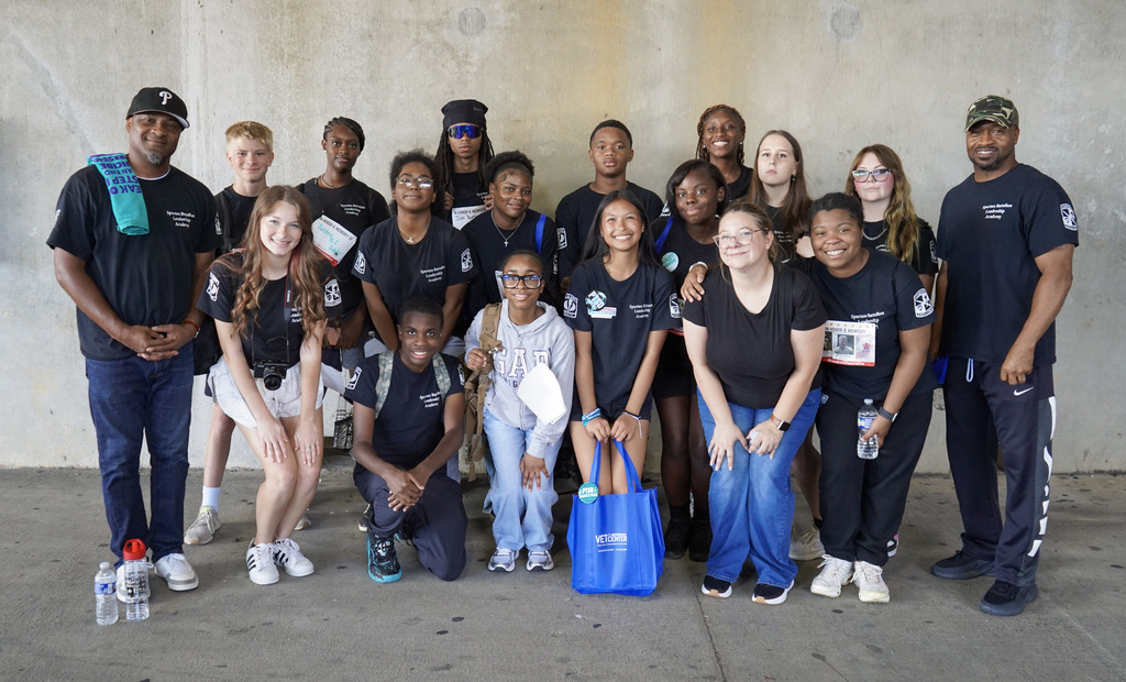 JEFCOED Leadership Academy students and teachers smile for a photo.
