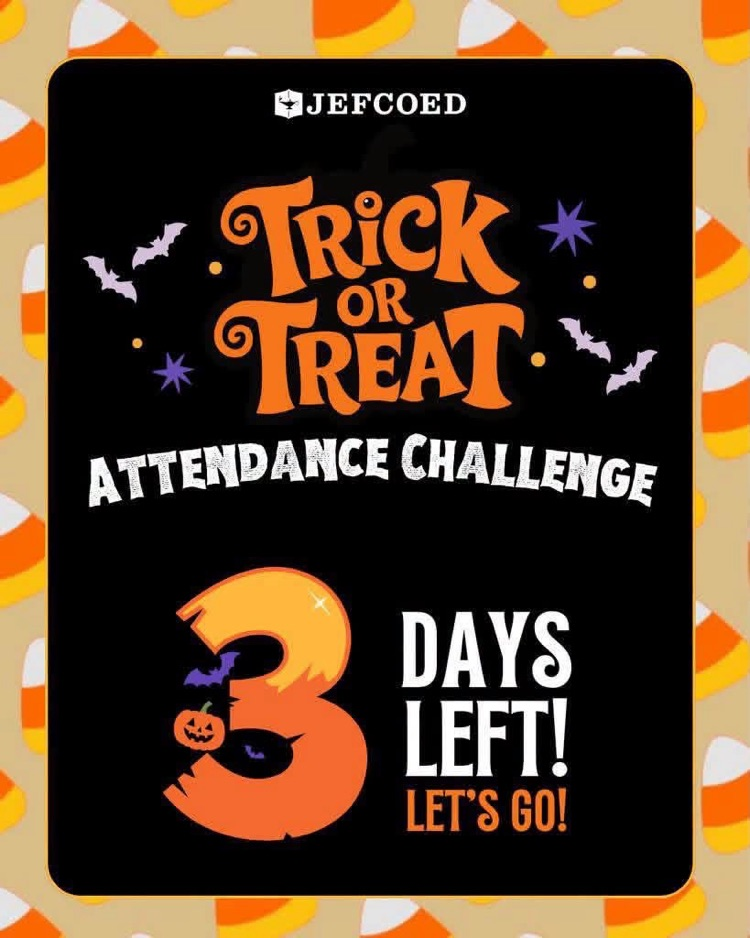 Attendance Challenge flyer stating 3 days left!