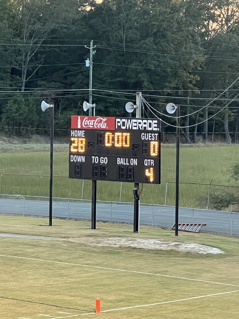 Football scoreboard showing the final score