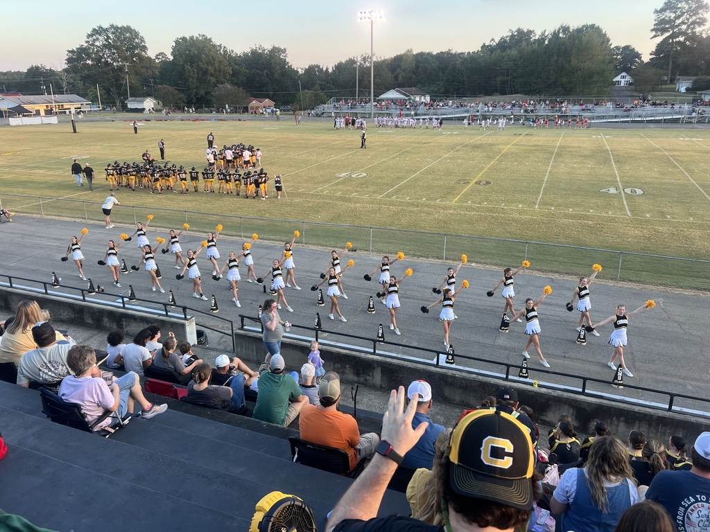 Cheerleaders in white uniforms at a football game
